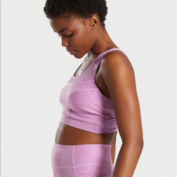NWT Gymshark True Texture Sportsbra in Pink Size S - Picture 2 of 5